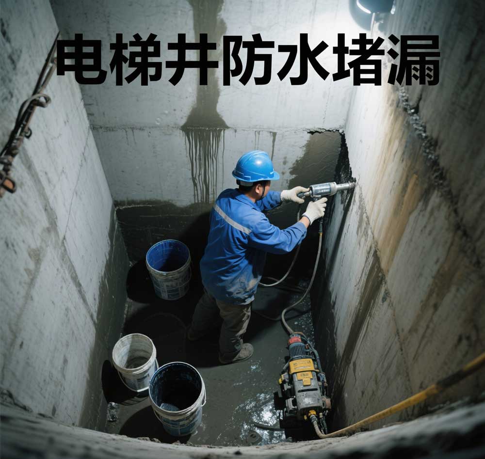 电梯井防水堵漏，桐乡专业电梯井漏水维修公司